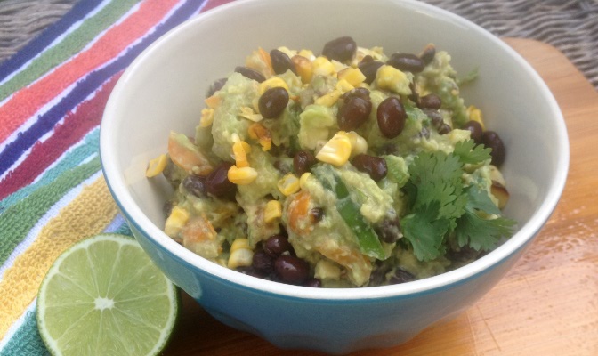 Grilled Corn and Black Bean Guacamole