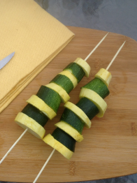 Squash and zucchini kabob